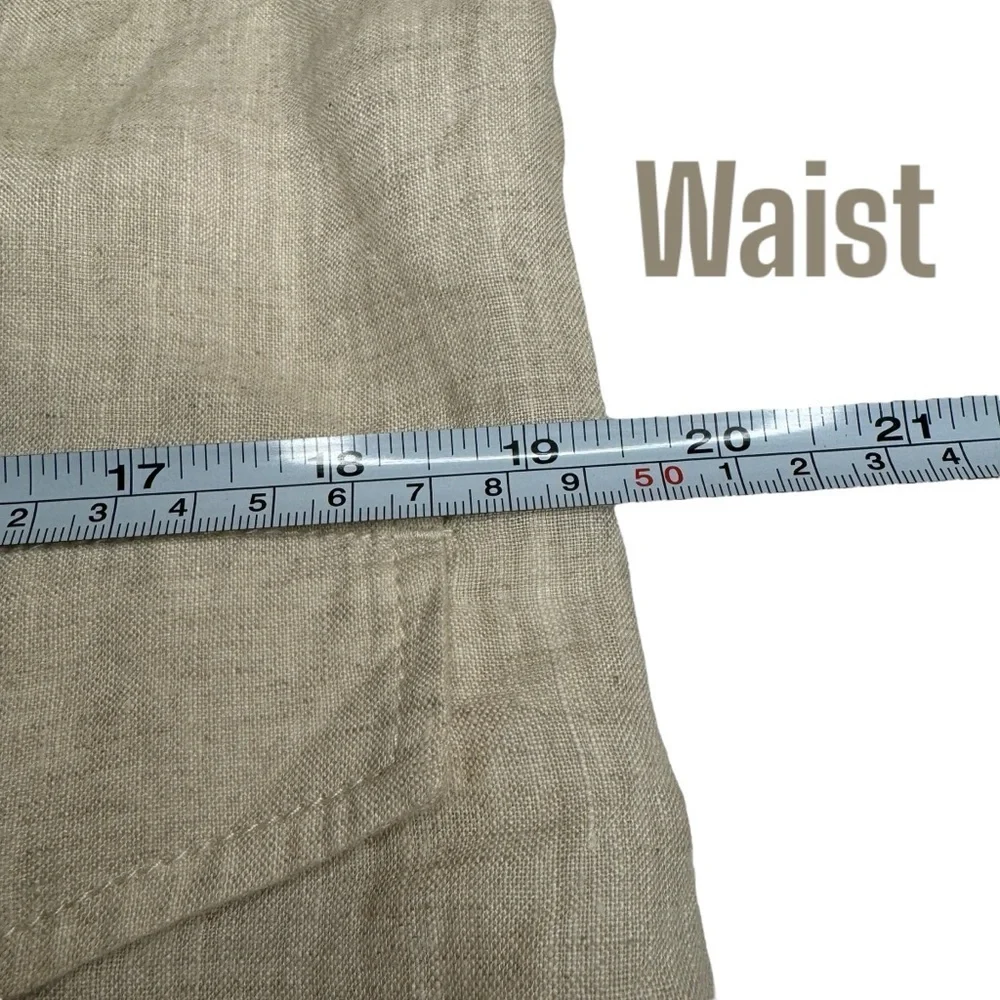 Chicos 100% Linen utility jacket 3/4 sleeve cream womens 1 US 8/medium unlined - Picture 7 of 11